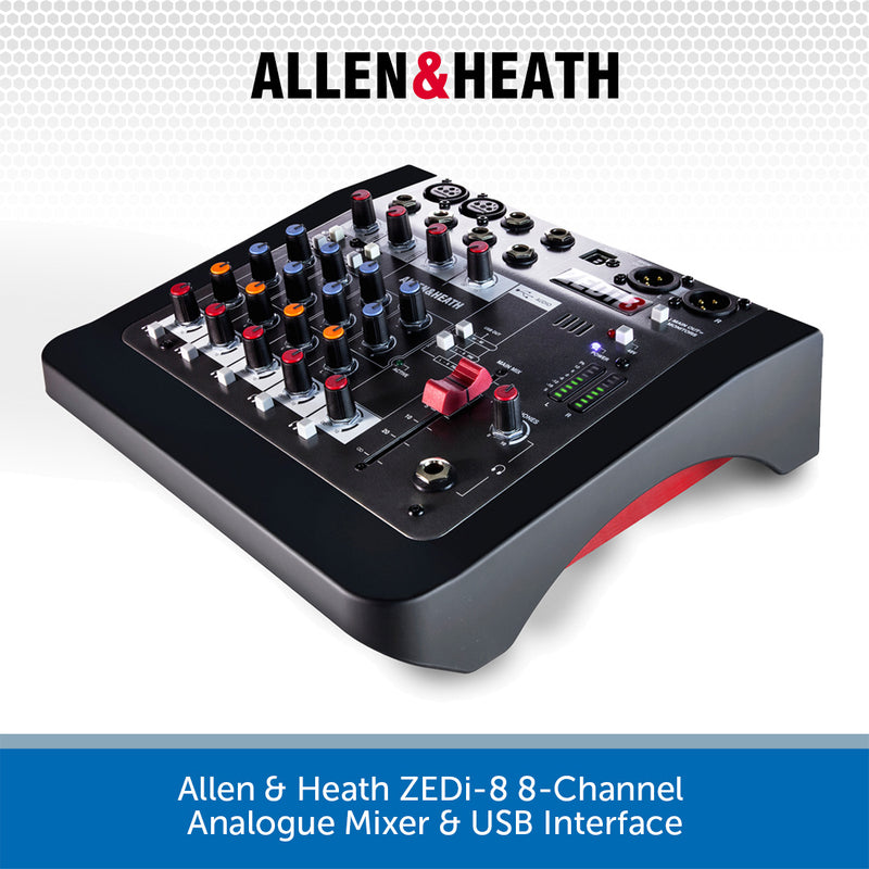 Allen & Heath ZEDi-8 8-Channel Analogue Mixer & USB Interface