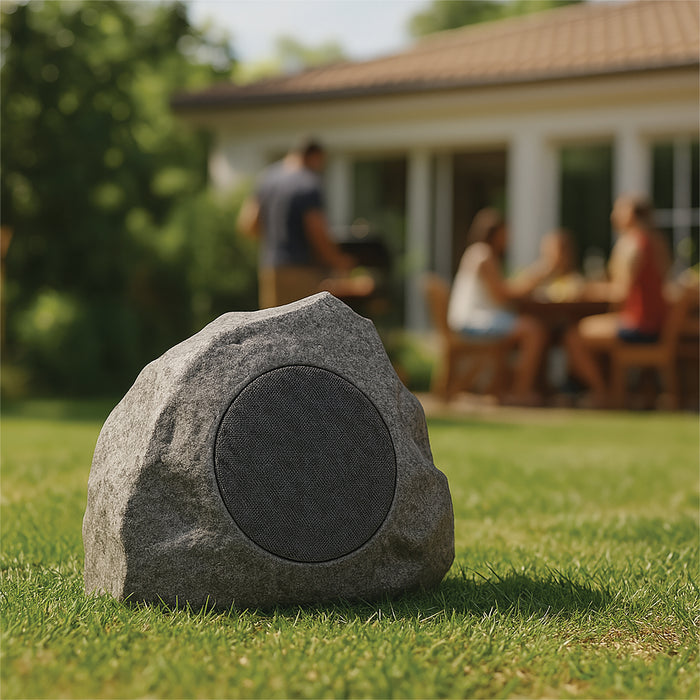 Eagle A180CA 4" Slate Grey Weather-Resistant Outdoor Rock Speaker, 15W/8Ω