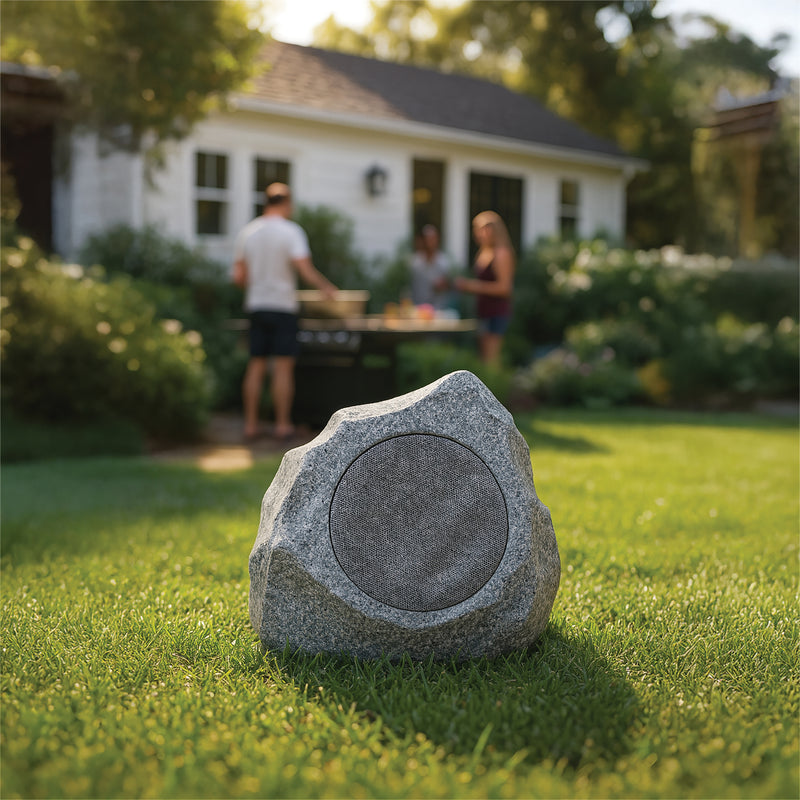 Eagle A180CC 4" Slate Grey Weather-Resistant Outdoor Rock Speaker, 15W/100V & 8Ω