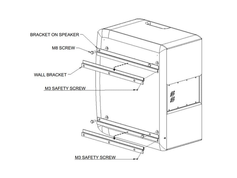 FBT AC-W 208 Wall Mount Bracket for Archon 208S Subwoofer — Black