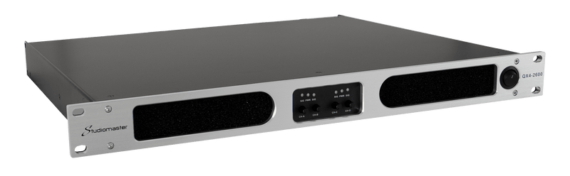 Studiomaster QX4-2600 4-Channel 1U Digital Power Amplifier (4 x 1100W @ 4 Ohms)
