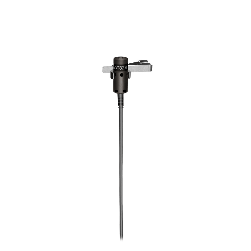 Audio Technica AT829cW Mini Cardioid Condenser Lavalier Microphone with cW 4-Pin Connector - Black
