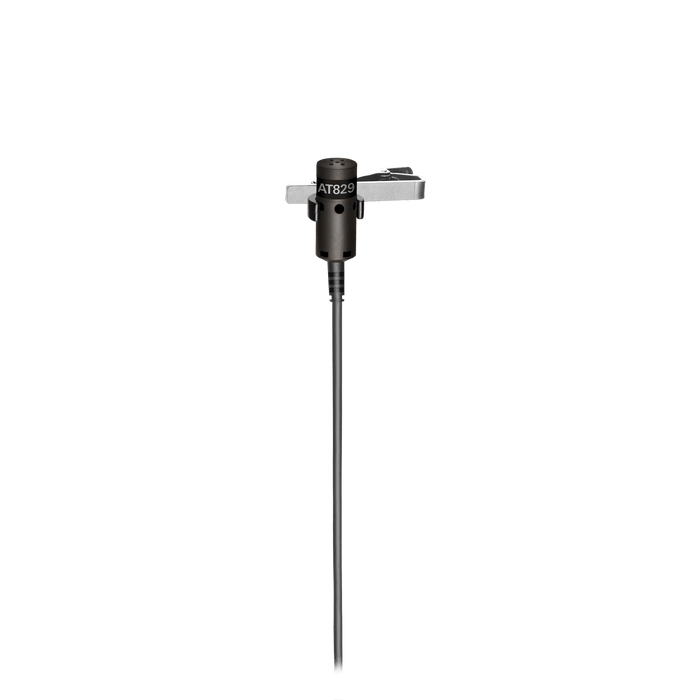 Audio Technica AT829cW Mini Cardioid Condenser Lavalier Microphone with cW 4-Pin Connector - Black