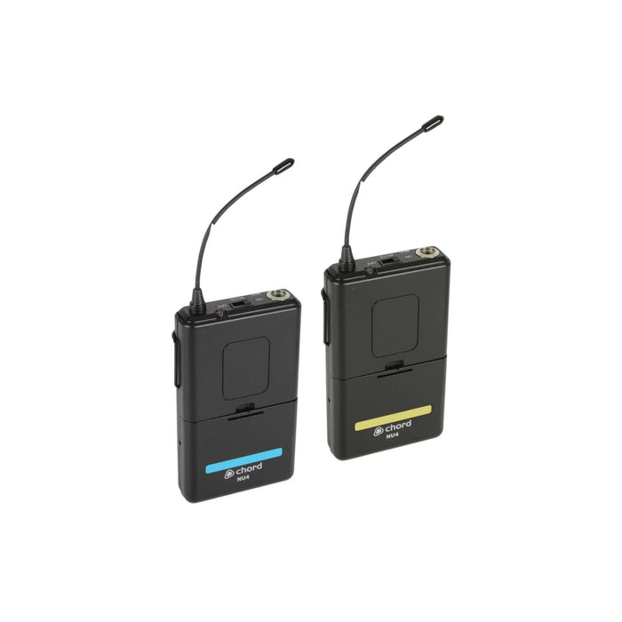 Chord NU4-C Quad UHF Mic System – 2 Handheld & 2 Lavalier/Headset