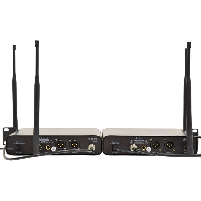 Chord SU20-H-BY Dual UHF Handheld Wireless Microphone System (864.8 + 863.1MHz)