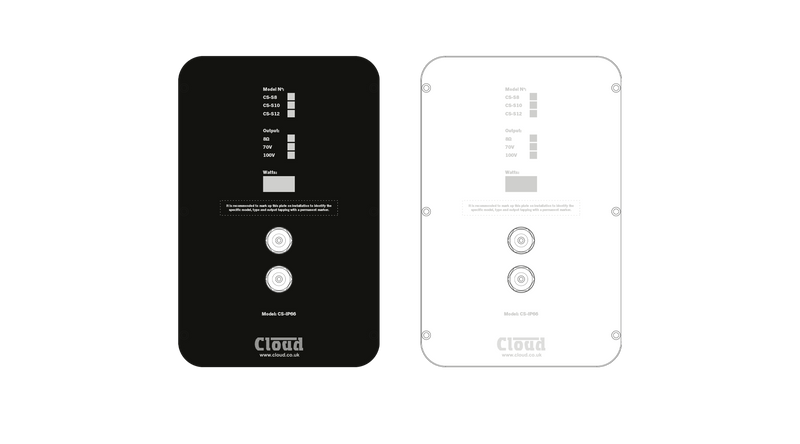 Cloud CS-IP66 IP66 Weatherproof Plate for CS-S8/10/12 Wall Mount Speakers