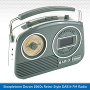 Steepletone Devon 1960s Retro-Style Portable DAB & FM Radio