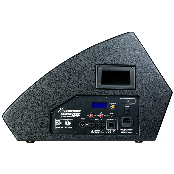 Studiomaster Sense 15A+ 15" Active Stage Monitor Bundle - Pair with XLR Cables