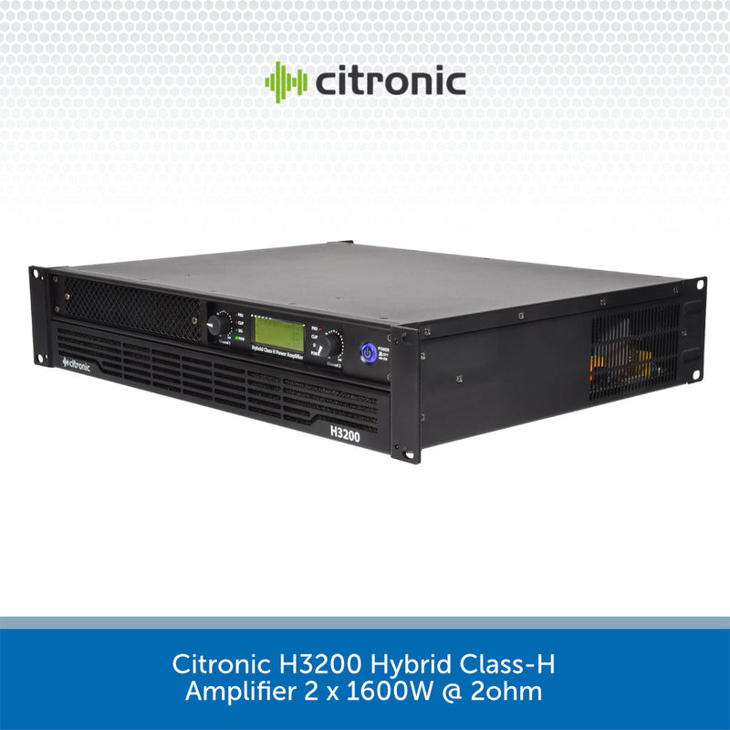Citronic H3200 Hybrid Class-H Amplifier 2 x 1600W @ 2ohm