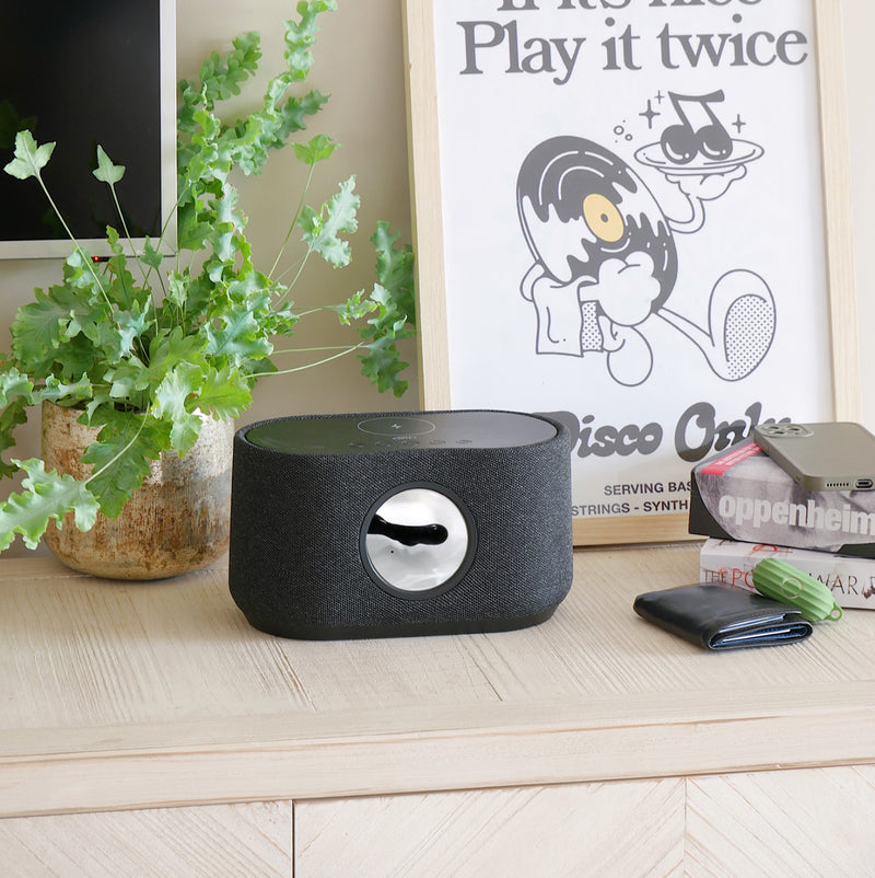 Steepletone Magna Sound – Bluetooth Speaker with Magnetic Fluid Display & Wireless Phone Charging