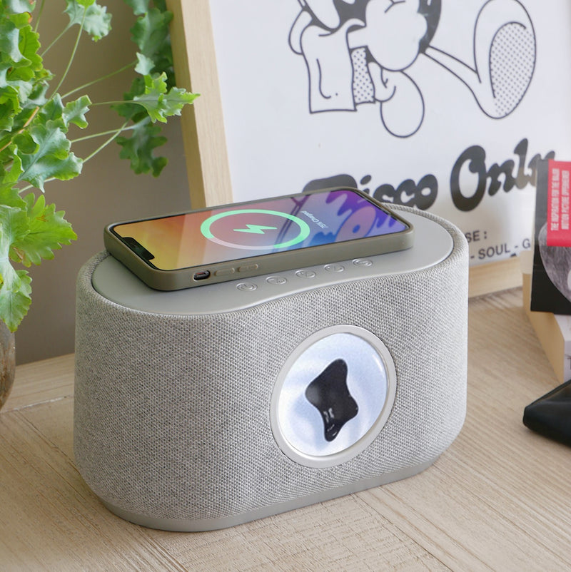 Steepletone Magna Sound – Bluetooth Speaker with Magnetic Fluid Display & Wireless Phone Charging