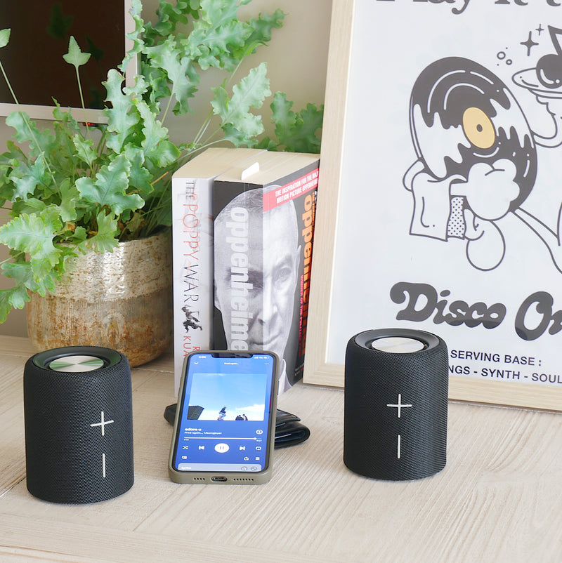 Steepletone SPLIT Rechargeable Bluetooth Speaker (Black or Grey)