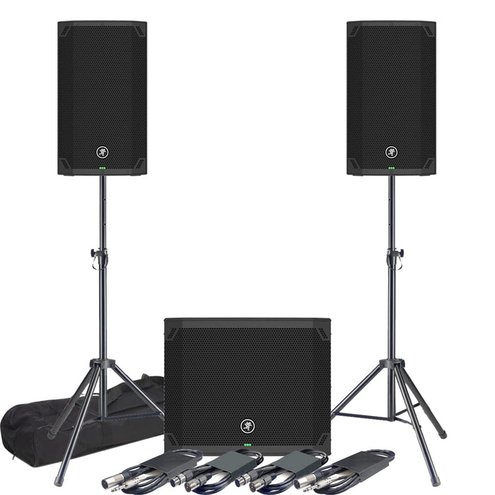 Mackie Thump 12 V4 Active PA Speaker Package With Thump 15S Sub, Stands & Cables