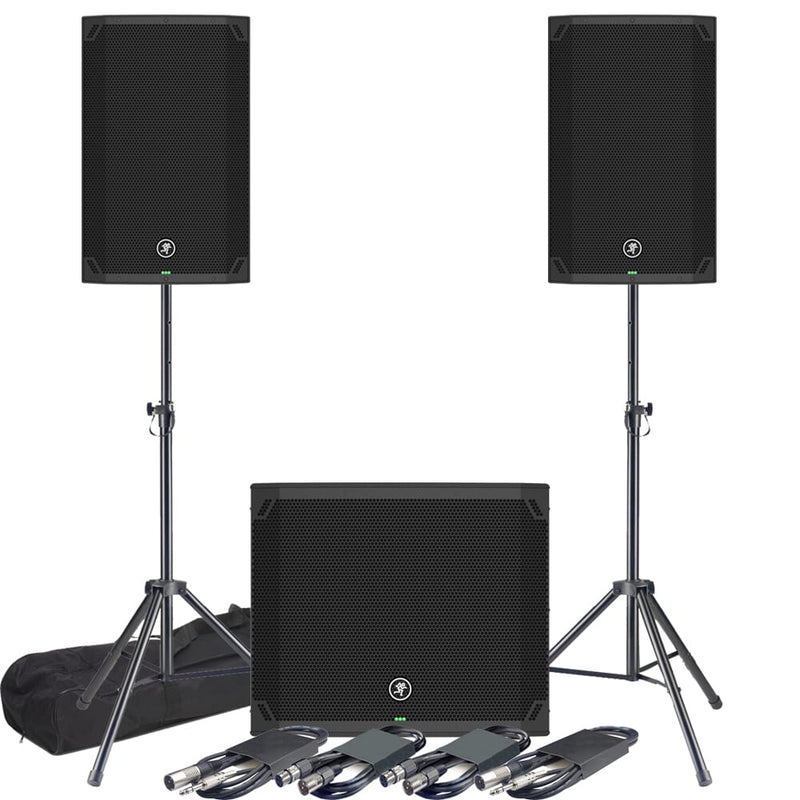 Mackie Thump 15 V4 Active PA Speaker Package With Thump 18S Sub, Stands & Cables