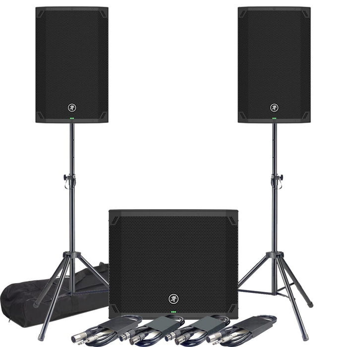 Mackie Thump 15 V4 Active PA Speaker Package With Thump 18S Sub, Stands & Cables