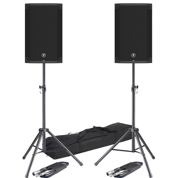Mackie Thump 15 V4 Active Bluetooth PA Speakers With Stands & Cables