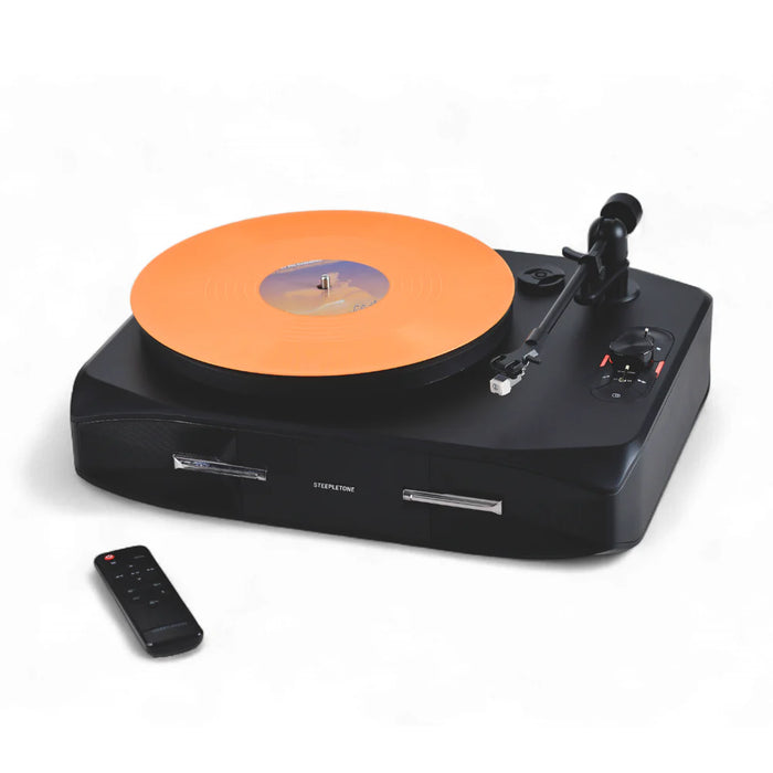 Steepletone Mayfair Fully Automatic Bluetooth Record Player with Built-In Speakers