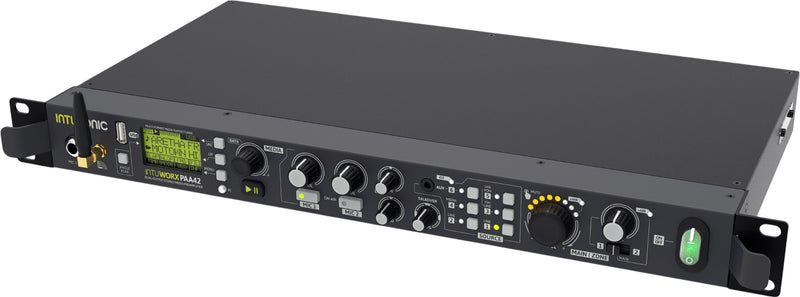 Intusonic IntuWorx PAA42+ Rackmount Preamp Media Player with Bluetooth, FM & DAB