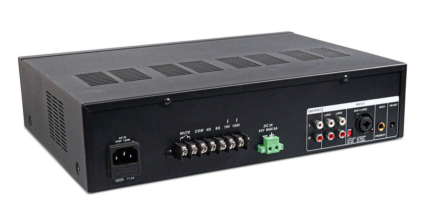 Eagle 120W Desktop Mixer Amplifier with Bluetooth Media Player, 230V or 24Vdc