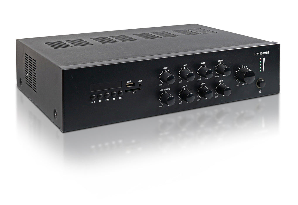 Eagle 120W Desktop Mixer Amplifier with Bluetooth Media Player, 230V or 24Vdc