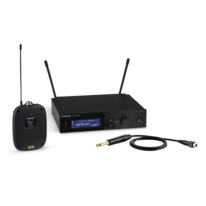 Shure SLXD14+ Wireless Bodypack System with WA305 Instrument Cable – CH38/CH70