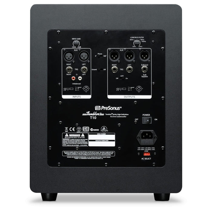 PreSonus Temblor T10 - 10" 250W Active Subwoofer