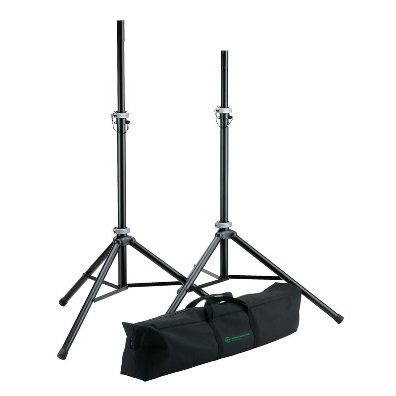 K&M 21459 Aluminium Speaker Stands with Carry Bag - Pair (2 x K&M 21450)