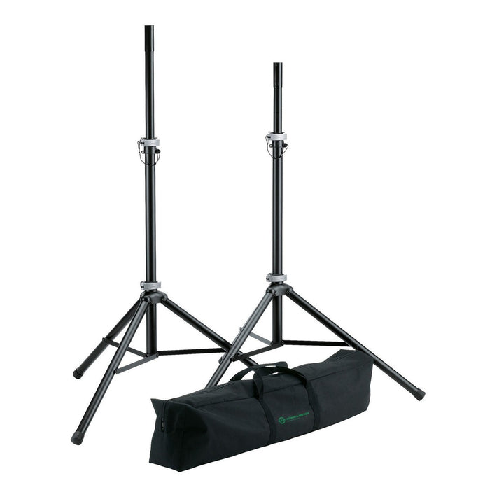 K&M 21459 Aluminium Speaker Stands with Carry Bag - Pair (2 x K&M 21450)