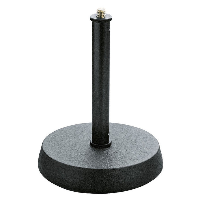 K&M 232BK Table Microphone Stand with Cast Round Base - Black