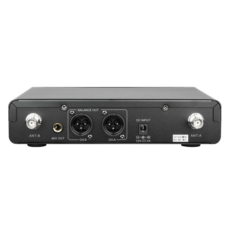 Q-Audio QWM 1960 HH V3 Dual Channel UHF True Diversity Wireless Handheld Microphone System