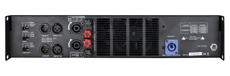 Zenith CD8000 2 x 4000W Power Amplifier 2/4/8Ω