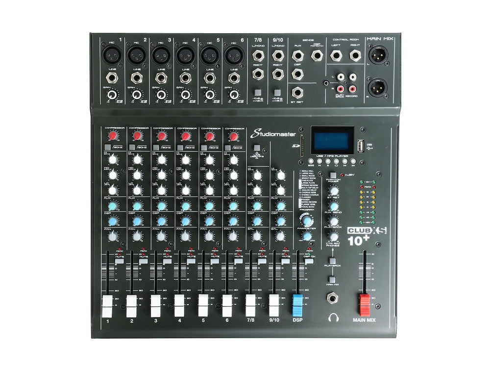 Studiomaster CLUB XS10+ 10 Channel Mixer With Bluetooth | Audio Volt