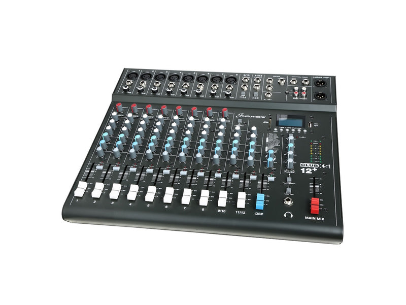 Studiomaster CLUB XS12+ 12 Channel Mixing Console With Bluetooth, USB/SD & DSP Effects