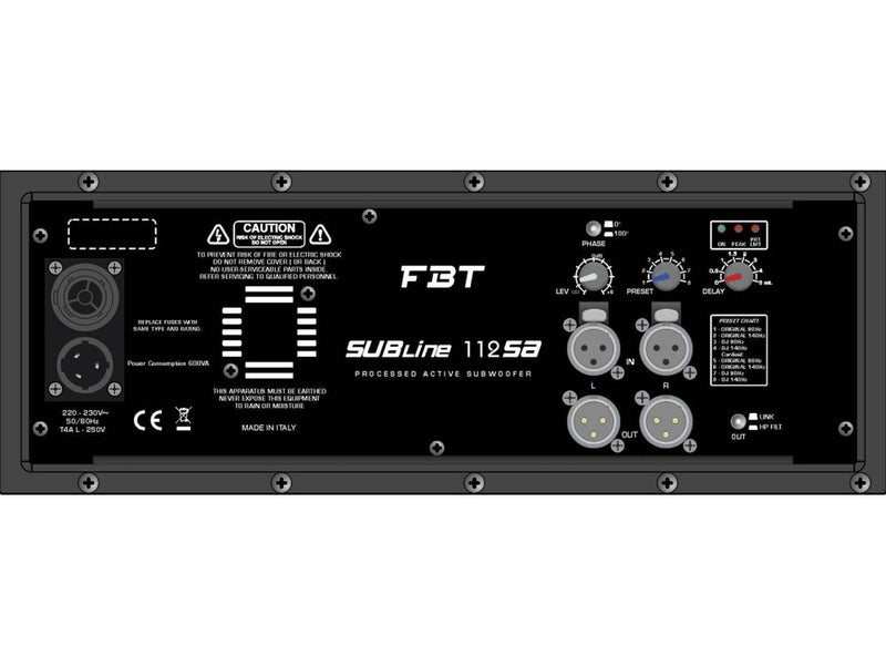 FBT JMaxX 1000 Active 10" PA Speaker & 12" Subwoofer Package - 3200W RMS