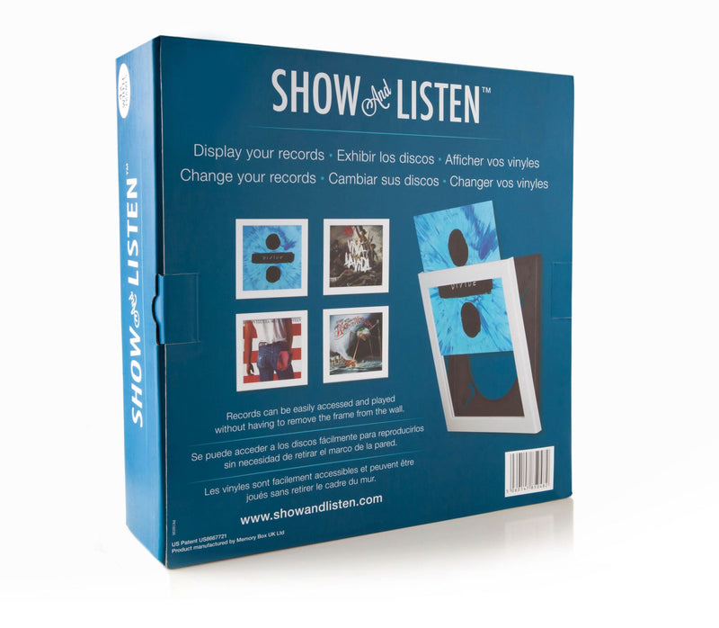 Show And Listen Vinyl Record Album LP Frame, Set of 4 - Available In Black or White