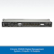 Citronic DSM26 Digital Management System, 2 Inputs / 6 Outputs