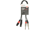 Twinned XLR Female to 6.35mm Mono Jack Audio Cable