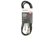 Twinned 6.35mm Mono Jack to RCA Phono Audio Cable for PA Amplifiers, Mixers, Etc.