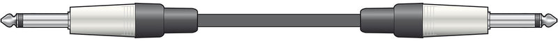 1x 6.35mm Mono Jack to 1x 6.35mm Mono Jack Audio Cable - 3m