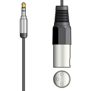 3.5mm Stereo Jack to XLR Male Audio Cable, Stereo into Mono 
