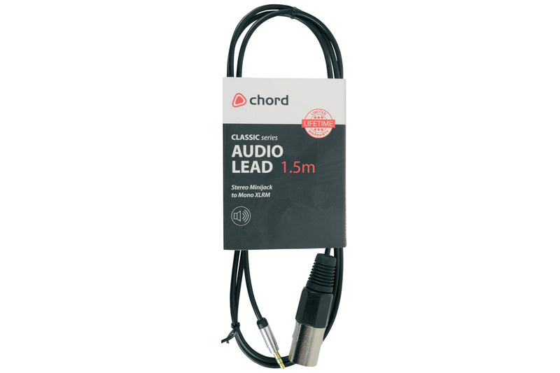3.5mm Stereo Jack to XLR Male Audio Cable, Stereo into Mono 
