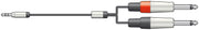 1x 3.5mm Stereo Jack to 2x 6.35mm Mono Jack Plugs, High-quality & Durable Audio Cable