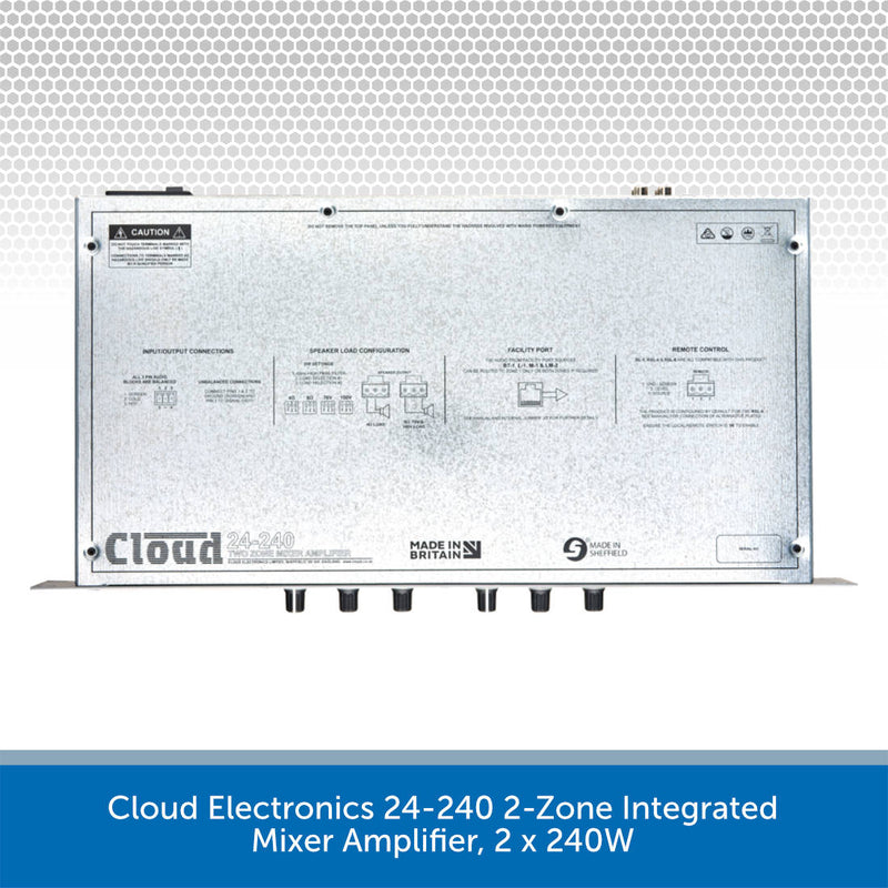 Cloud Electronics 24-240 2-Zone Integrated Mixer Amplifier, 2 x 240W