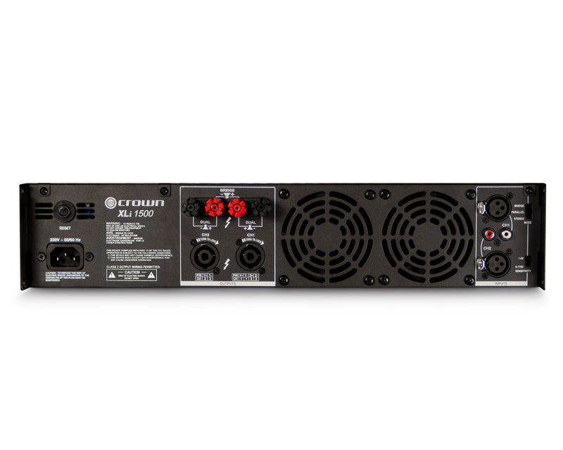 Crown XLi 1500 Power Amplifier, 2 x 450W @ 4 Ohms