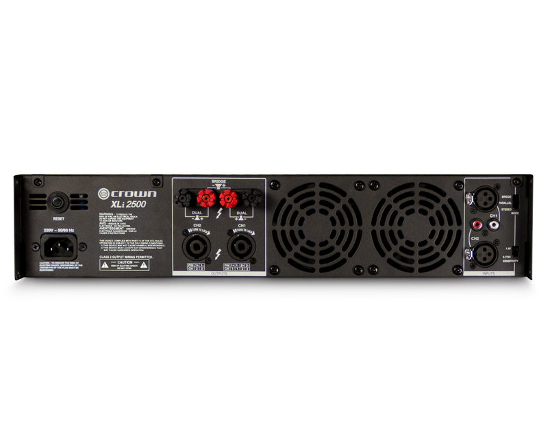 Crown XLi 2500 Power Amplifier, 2 x 750W @ 4 Ohms