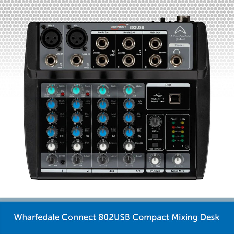 Wharfedale Connect 802USB Compact Mixing Desk