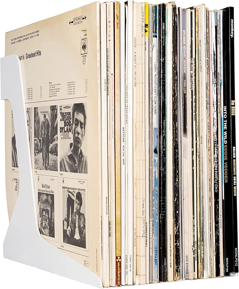 Audio Anatomy 12" Vinyl Record Stand, Holds 40 Records - Black, White or Orange