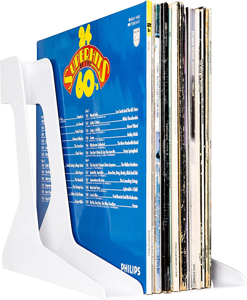 Audio Anatomy 12" Vinyl Record Stand, Holds 40 Records - Black, White or Orange