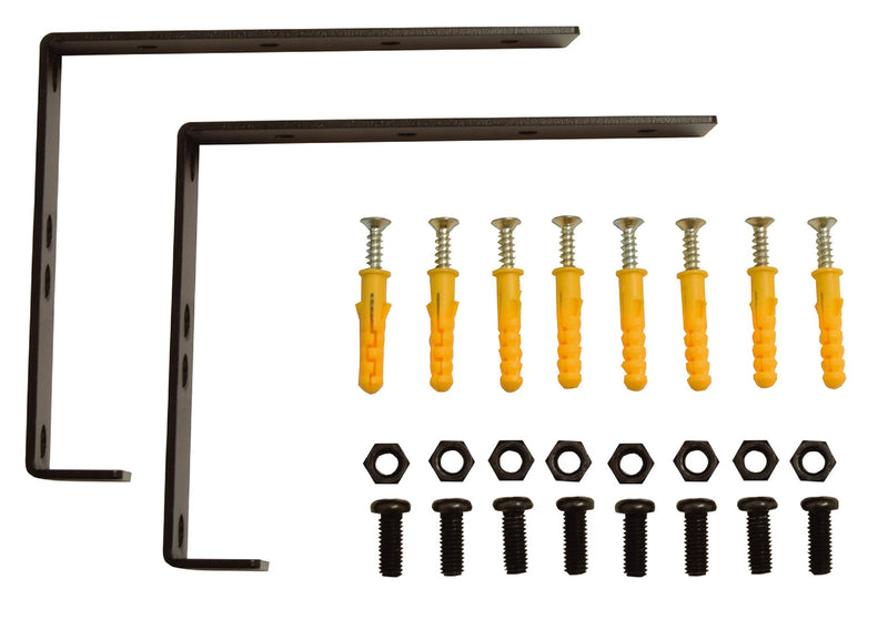 RACK-IT Wall/Counter Mount Brackets for Amplifiers & Mixers - 1U/2U Mounting Pair