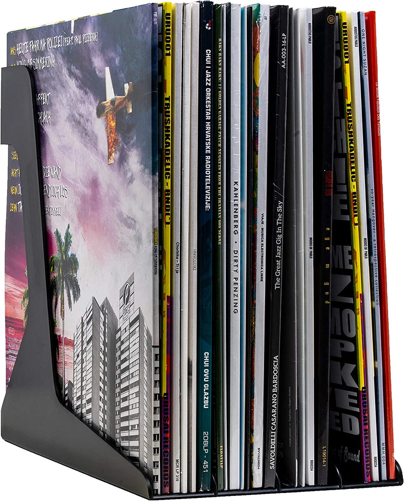 Audio Anatomy 12" Vinyl Record Stand, Holds 40 Records - Black, White or Orange